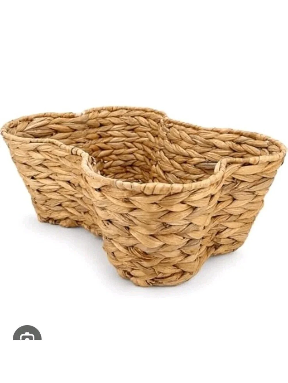 Wicker Dog bone storage basket 12x16x6
